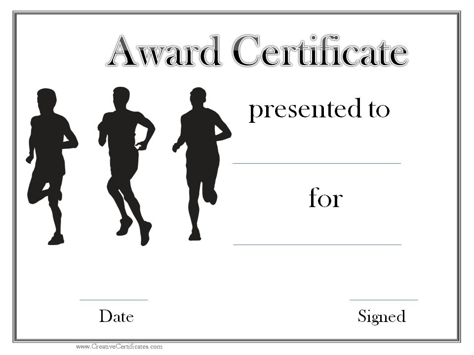 Track And Field Award Certificate Templates | Certificate pertaining to Quality Track And Field Certificate Templates Free