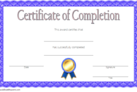 Training Completion Certificate Template 4 | Certificate inside New Training Completion Certificate Template 10 Ideas