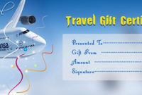 Travel Gift Voucher Certificate Template | Free Gift inside Free Travel Gift Certificate Template