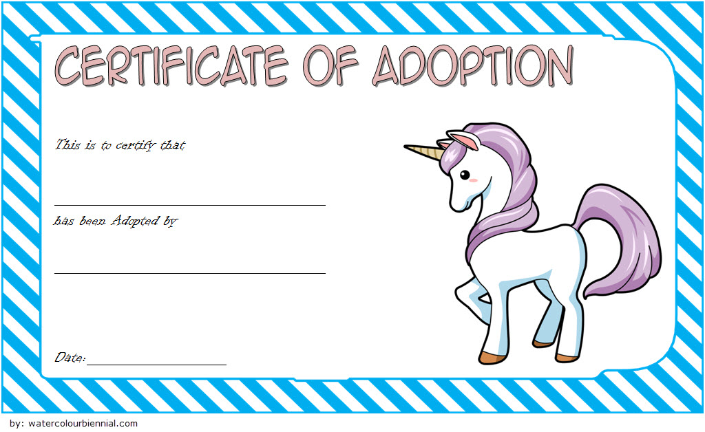 Unicorn Adoption Certificate Free Printable (Fantasy Design inside Unicorn Adoption Certificate Free Printable 7 Ideas