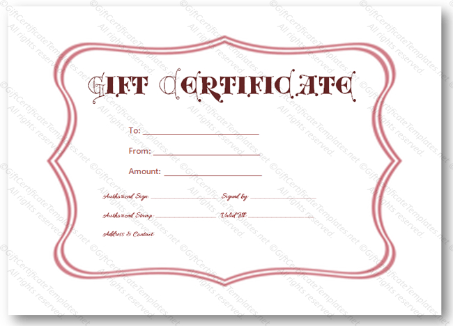 Valentines-Day-Printable-Download-Doc-Editable-Pink-Frame with Best Valentine Gift Certificates Free 7 Designs