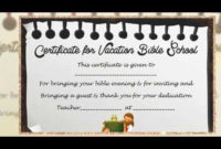 Vbs Certificate Of Completion in Best Lifeway Vbs Certificate Template