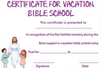 Vbs Certificate Of Completion Template | Bible School inside Lifeway Vbs Certificate Template