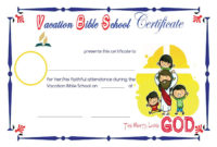 Vbs Sample Certificates | School Certificates, Vacation within Vbs Attendance Certificate Template