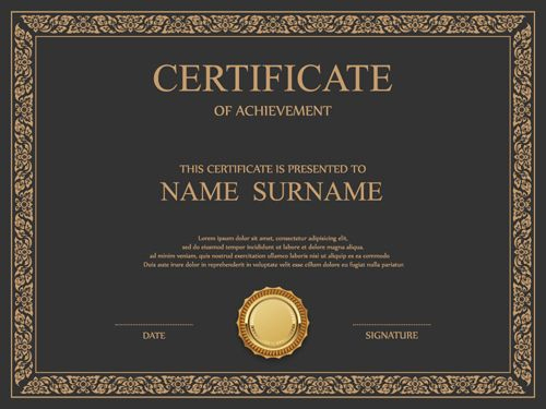 Vintage Frame Certificate Template Vectors 02 Free Download for Commemorative Certificate Template