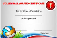 Volleyball Certificate Sample | Volleyball, Templates throughout Fresh Volleyball Certificate Templates
