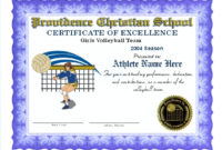 Volleyball Certificates pertaining to Best Volleyball Participation Certificate