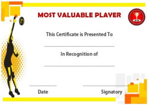 Volleyball Mvp Certificate | Award Certificates, Awards throughout Volleyball Mvp Certificate Templates