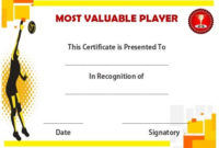 Volleyball Mvp Certificate | Award Certificates, Awards within Mvp Certificate Template