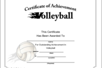 Volleyball Printable Certificate | Volleyball, Life Coach throughout Unique Volleyball Tournament Certificate