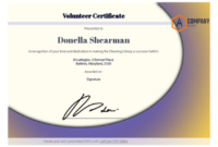 Volunteer Certificate Template – Pdf Templates | Jotform throughout Volunteer Certificate Templates