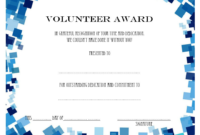 Volunteer Of The Year Certificate Template (3) – Templates regarding Best Outstanding Volunteer Certificate Template
