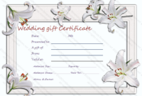 Wedding Gift Certificate Templates for Unique Free Editable Wedding Gift Certificate Template