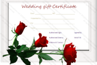 Wedding Gift Certificate Templates throughout Unique Free Editable Wedding Gift Certificate Template