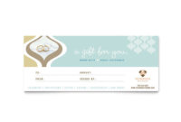 Wedding Store & Supplies Gift Certificate Template Design within Indesign Gift Certificate Template