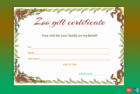 Wild Zoo Gift Certificate Template – Gct pertaining to Unique Zoo Gift Certificate Templates Free Download