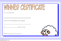 Winner Baby Shower Game Certificate Free Printable 1 throughout Baby Shower Game Winner Certificate Templates