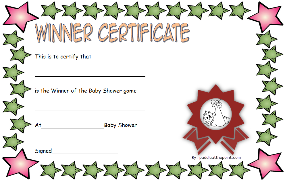 Winner Baby Shower Game Certificate Free Printable 2 | Baby inside Baby Shower Game Winner Certificate Templates