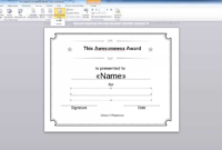 Word Simple Mail Merge Certificate Example Youtube Within with Word 2013 Certificate Template