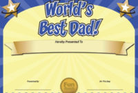 World'S Best Dad Father'S Day Certificate Free! – Funny pertaining to Fresh Best Dad Certificate Template