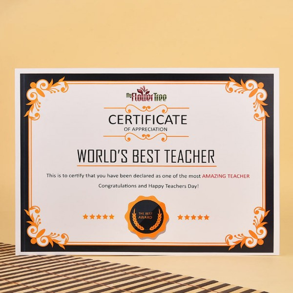 Worlds Best Teacher Certificate with regard to Best Teacher Certificate