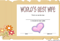 World'S Best Wife Certificate Template Free 2 | Good Wife with Fresh Best Wife Certificate Template