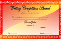 Writing Contest Winner Certificate Template Free 2 | Writing throughout Writing Competition Certificate Templates