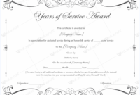 Years Of Service Award 02 – Word Layouts | Certificate Of with Long Service Certificate Template Sample