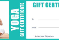 Yoga Gift Certificate Templates | Gift Certificate Templates regarding Best Yoga Gift Certificate Template Free