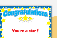 You'Re A Star Certificate – Editable regarding Star Student Certificate Template