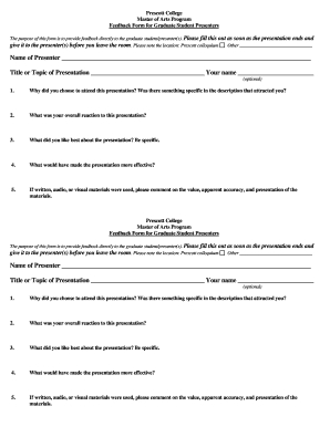 13 Printable Student Presentation Evaluation Form intended for Presentation Evaluation Form Templates