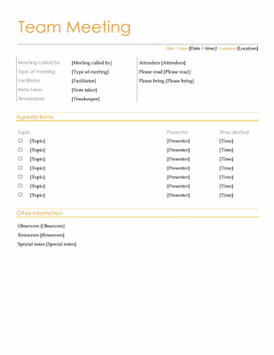 15 Free Business Meeting Agenda Templates - Project in Management Meeting Agenda Template