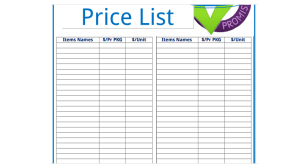 20 Sample Free Price List Templates In Word &amp; Excel &amp; Pdf throughout New Business Directory Template Free