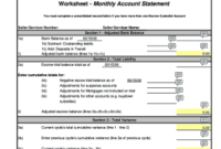 23 Printable Bank Reconciliation Example Forms And pertaining to Business Bank Reconciliation Template