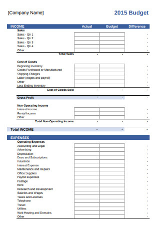 26+ Sample Business Budgets In Pdf | Ms Word | Excel throughout Annual Business Budget Template Excel