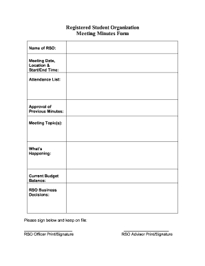 30 Printable Meeting Minutes Template Forms - Fillable for Business Development Meeting Agenda Template
