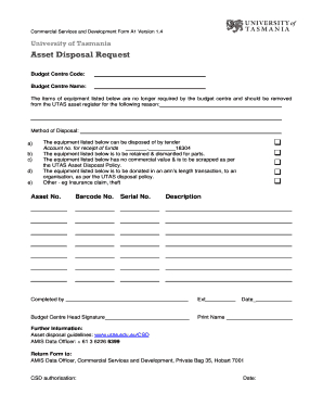 33 Printable Asset Register Form Templates - Fillable with regard to Business Asset List Template