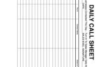 33 Printable Sales Call Log Forms And Templates – Fillable throughout Multi Day Meeting Agenda Template