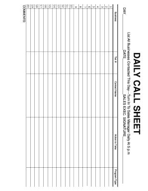 33 Printable Sales Call Log Forms And Templates - Fillable throughout Multi Day Meeting Agenda Template