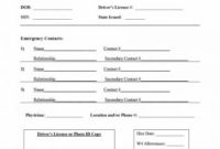 47 Printable Employee Information Forms (Personnel for Business Information Form Template