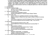 53 Printable Board Meeting Agenda Template Forms with regard to School Board Meeting Agenda Template