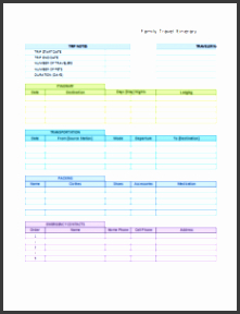 7 Travel Itinerary Template - Sampletemplatess inside New One Page Business Plan Template Word