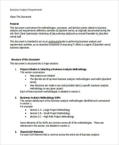 9+ Business Requirement Document - Word, Pdf Samples regarding Business Case Calculation Template