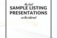 A Real Estate Listing Presentation Template To Help You pertaining to Listing Presentation Template