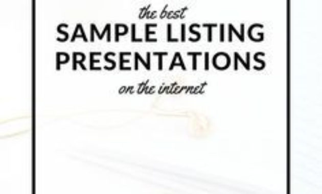 A Real Estate Listing Presentation Template To Help You pertaining to Listing Presentation Template