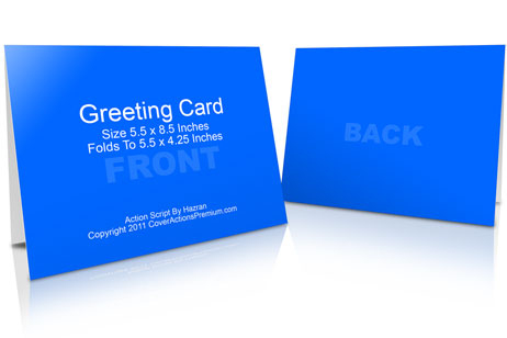 A2 Size Half Fold Greeting Card Cover Actions | Cover regarding Photoshop Cs6 Business Card Template