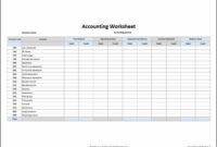 Accounting Worksheet Template | Bookkeeping, Accounting in Excel Templates For Small Business Accounting