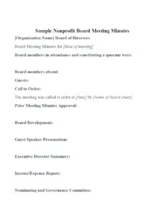 Advisory Board Meeting Agenda Template within Committee Meeting Agenda Template