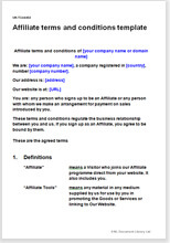 Affiliate Terms And Conditions Template | Affiliate Contract within Terms And Conditions Of Business Free Templates