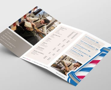Barber Shop Tri-Fold Brochure Template In Psd, Ai &amp;amp; Vector with regard to Business Service Catalogue Template